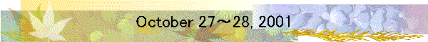 October 27～28, 2001