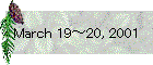 March 19～20, 2001
