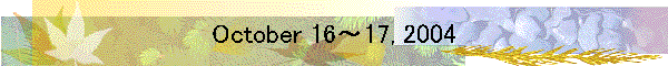 October 16～17, 2004