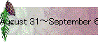 August 31~September 6
