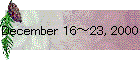 December 16～23, 2000