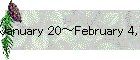 January 20～February 4, 2001