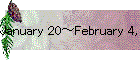 January 20～February 4, 2001