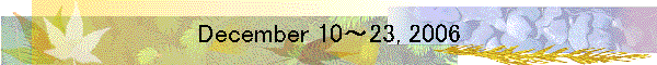 December 10～23, 2006