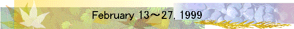 February 13～27, 1999