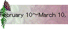 February 10～March 10, 2013
