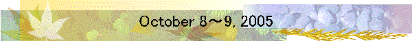 October 8～9, 2005